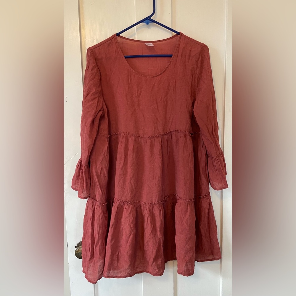 Ruffle Layered Short Dress/Shirt